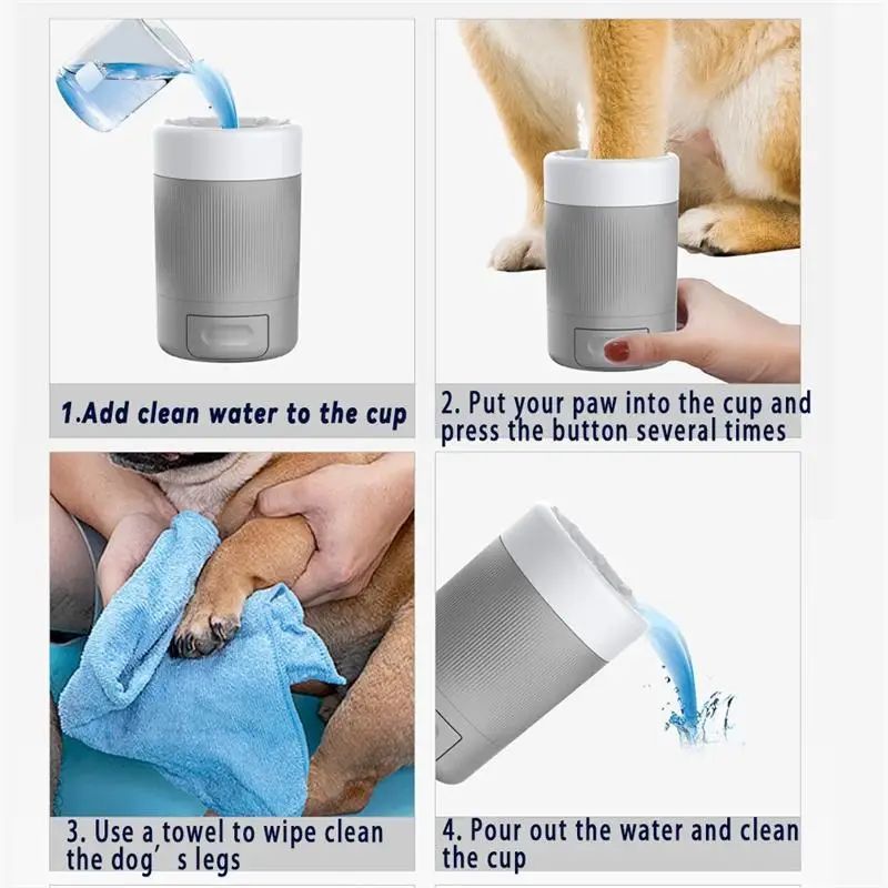 Automatic Pet Paw Washing Cup for Dogs Grooming and Cleaning