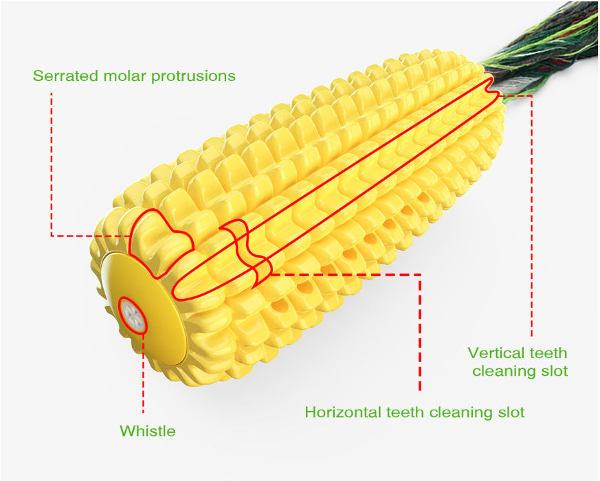 Corn-Shaped Bite-Resistant Squeaky Dog Toy