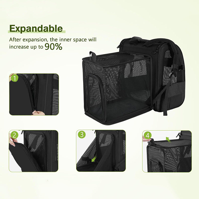 Cat Bag Portable Cat Backpack Extendable Pet Diaper BagPortable Extendable Cat Backpack for Carrying Pets and Diapers
