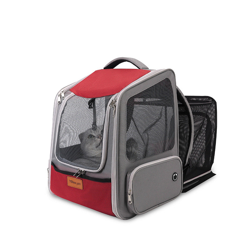 Expandable Large-Capacity Portable Pet Diaper Backpack for Travel