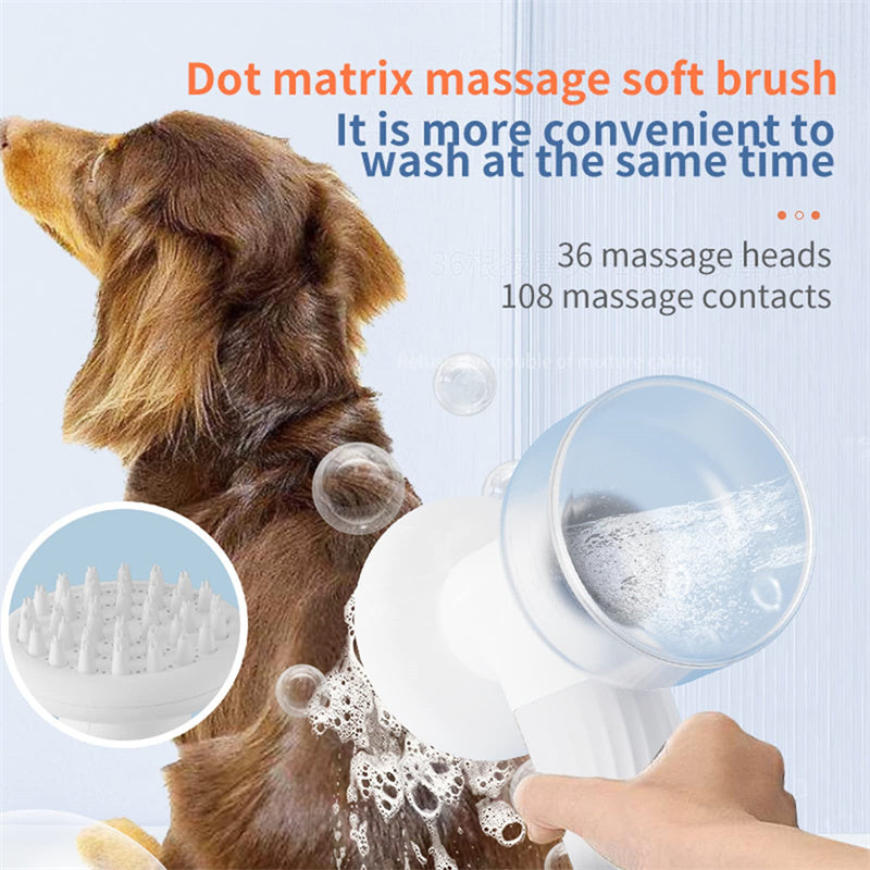 Automatic Foaming Pet Shampoo Brush with Soap Dispenser for Dogs Cats