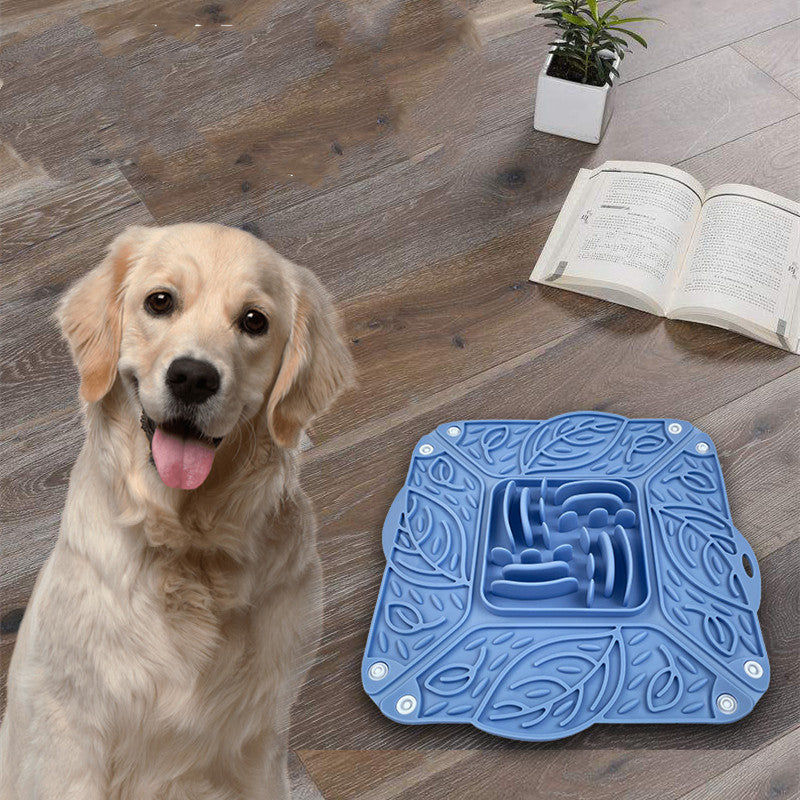 Foldable Silicone Slow Feeding Mat & Multi-Functional Pet Bowl