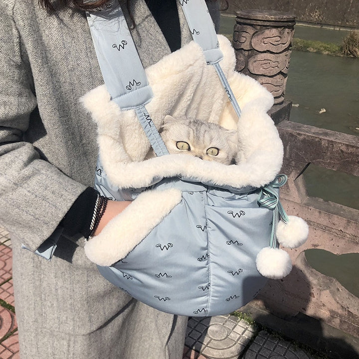 Outdoor and Travel Pet Carrier Backpack Suitable for Winter Use