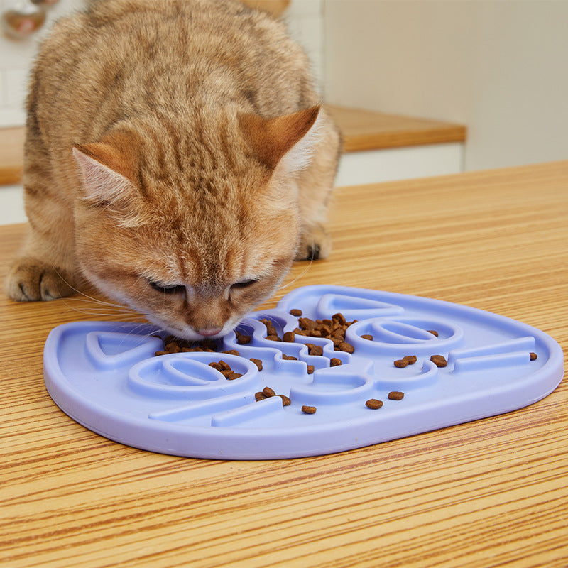 Double-Sided Slow Feeder Bowl for Cats & Dogs