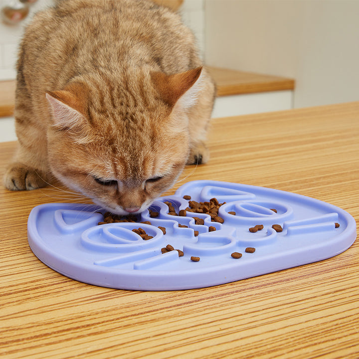 Double-Sided Slow Feeder Bowl for Cats & Dogs