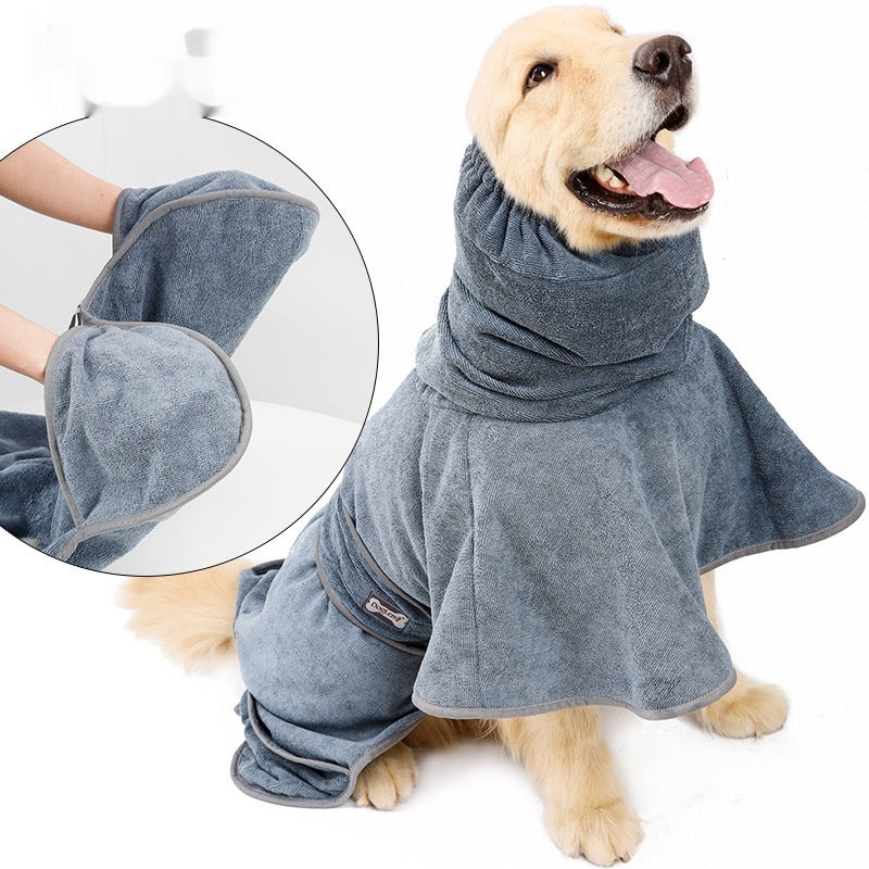 Quick-Dry Absorbent Pet Bath Towel for Dogs