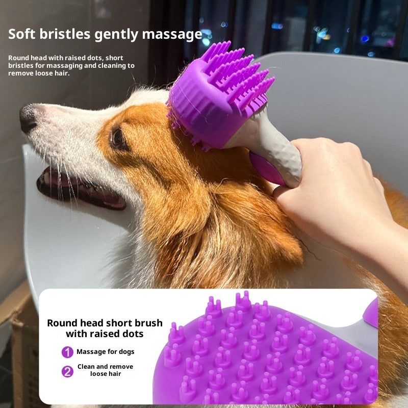 Pet Shower Brush for Dog Bath and Hair Cleaning