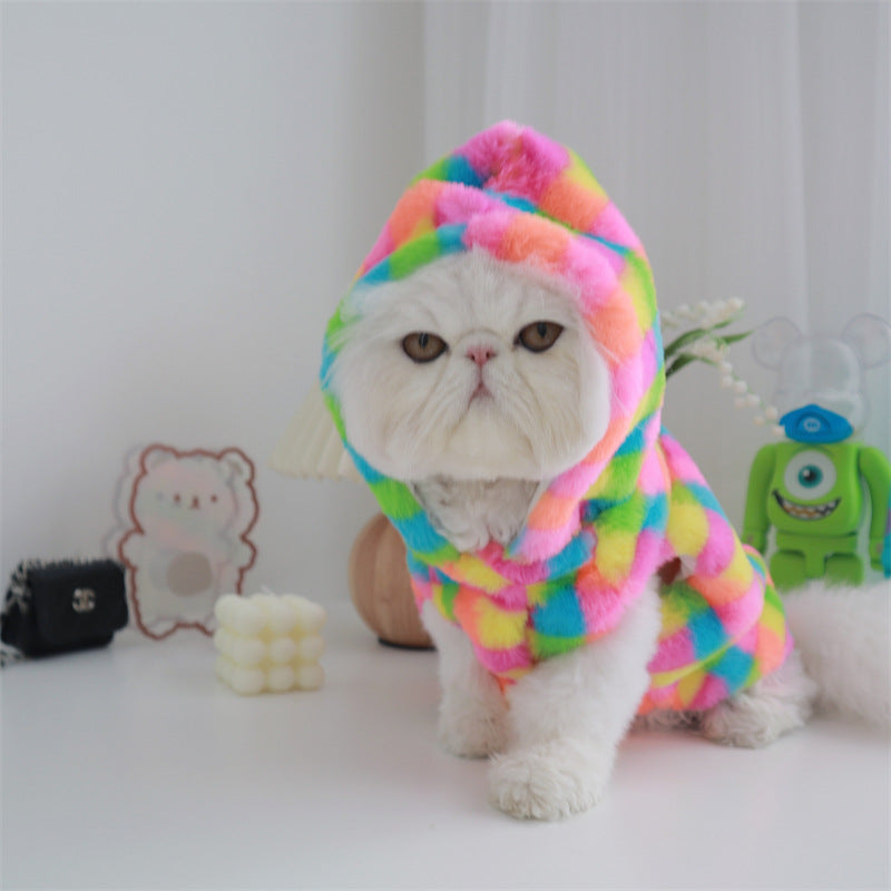 Thick and Warm Rabbit Fur Vest for Cats Comfortable Wear