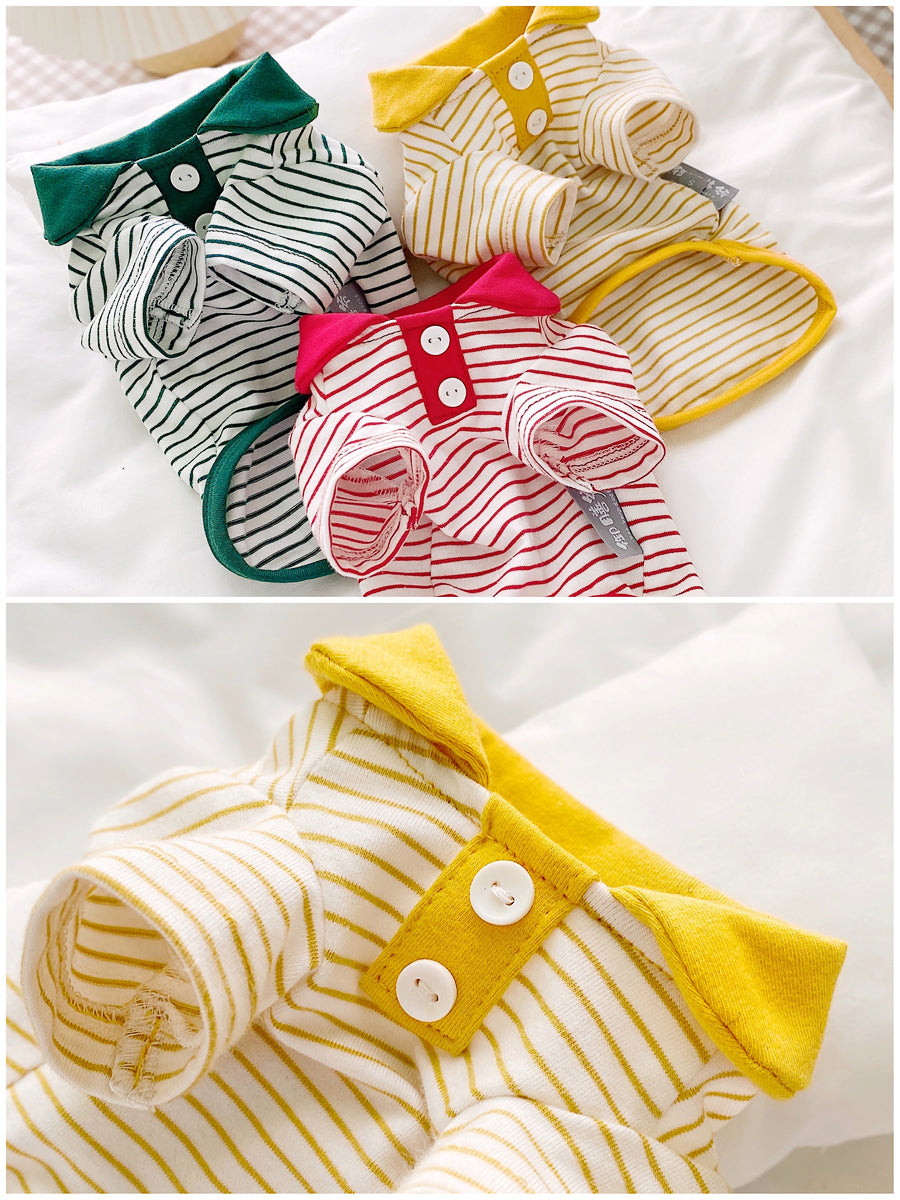 Adorable Striped Polo Shirt for Cats Keeping Them Stylish Comfortable