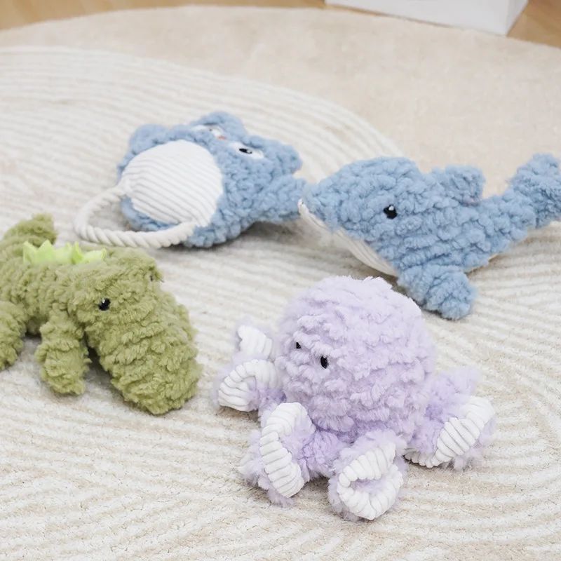 Plush Animal-Shaped Bite-Resistant Squeaky Dog Toy