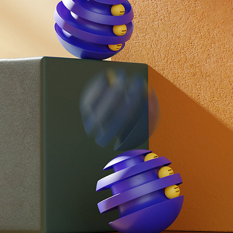 3-Layer Interactive Cat Tower with Turntable and Balls