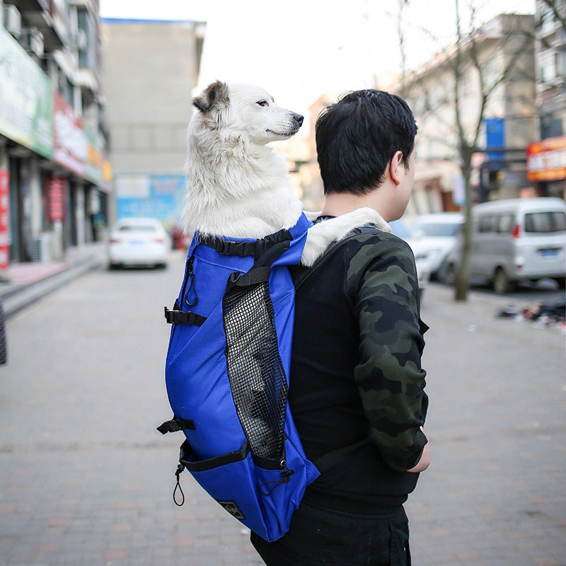 Double-Shoulder Portable Dog Carrier Backpack for Outdoor Travel Trips