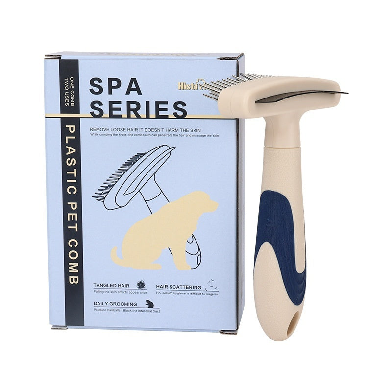 Pet Grooming Brush for Hair Removal and Fur Detangling