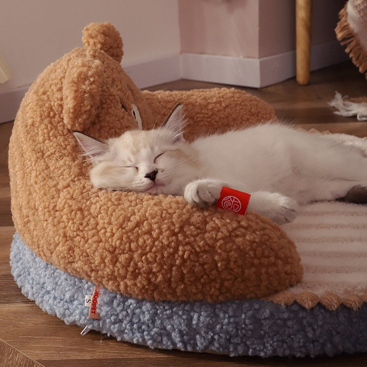 Winter Cat Sleeping Nest Pet Bed