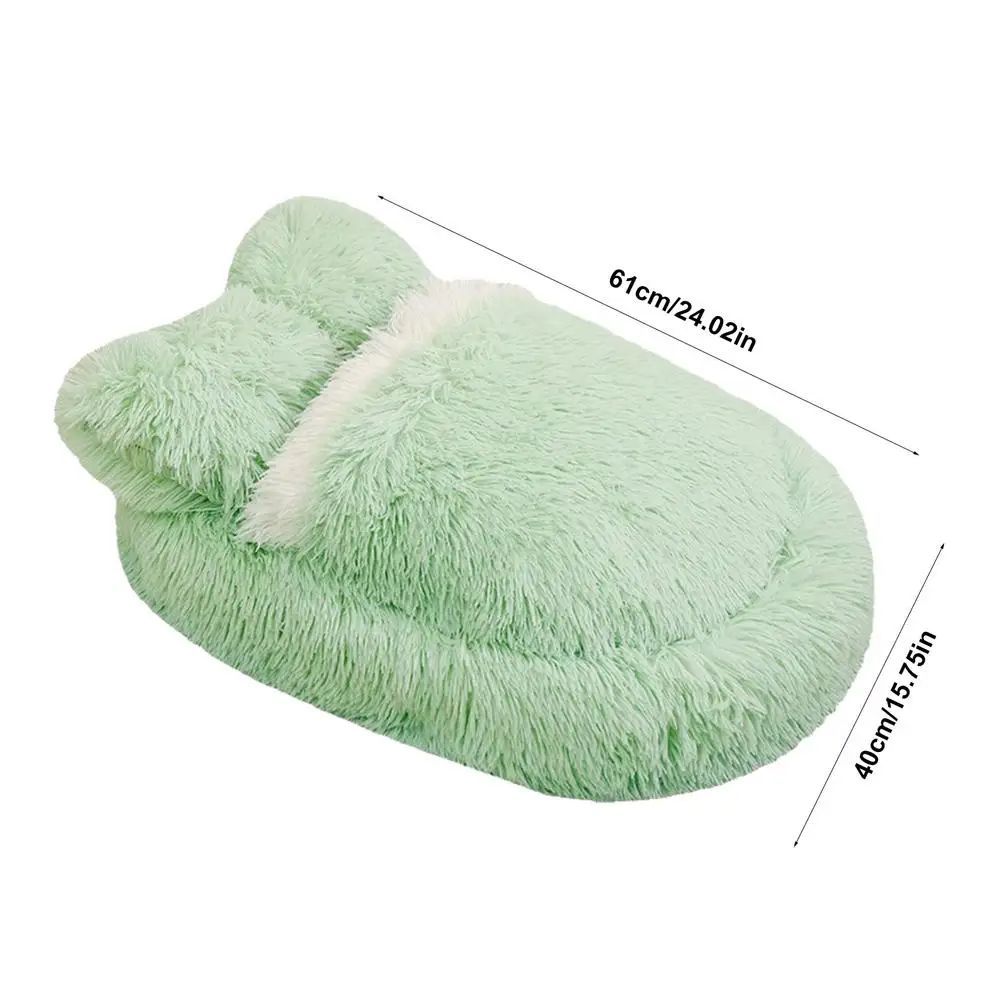 Fluffy Anti-Slip Pet Cave Bed for Small Dogs & Cats