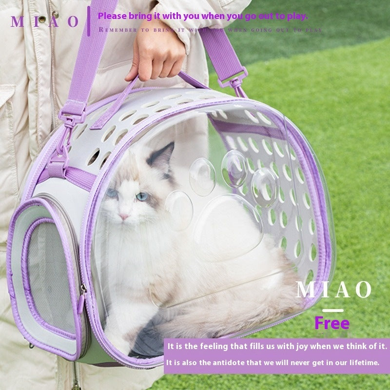 Transparent Space Capsule Backpack for Cats and Small Pets