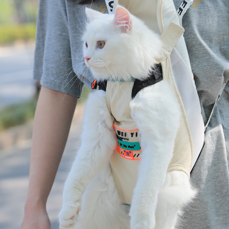 Transparent Large-Capacity Portable Pet Backpack for Cats and Small Dogs