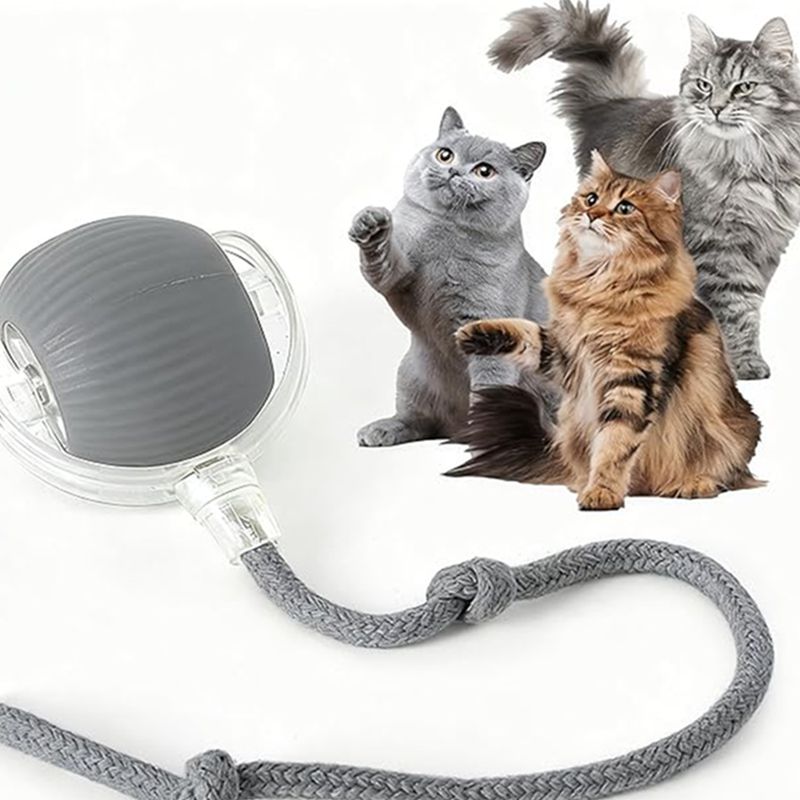 Automatic Interactive Rolling Cat Ball Toy with Rechargeable Sensor