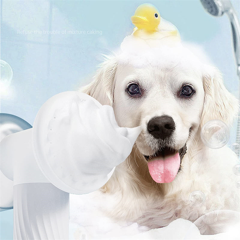 Automatic Foaming Pet Shampoo Brush with Soap Dispenser for Dogs Cats
