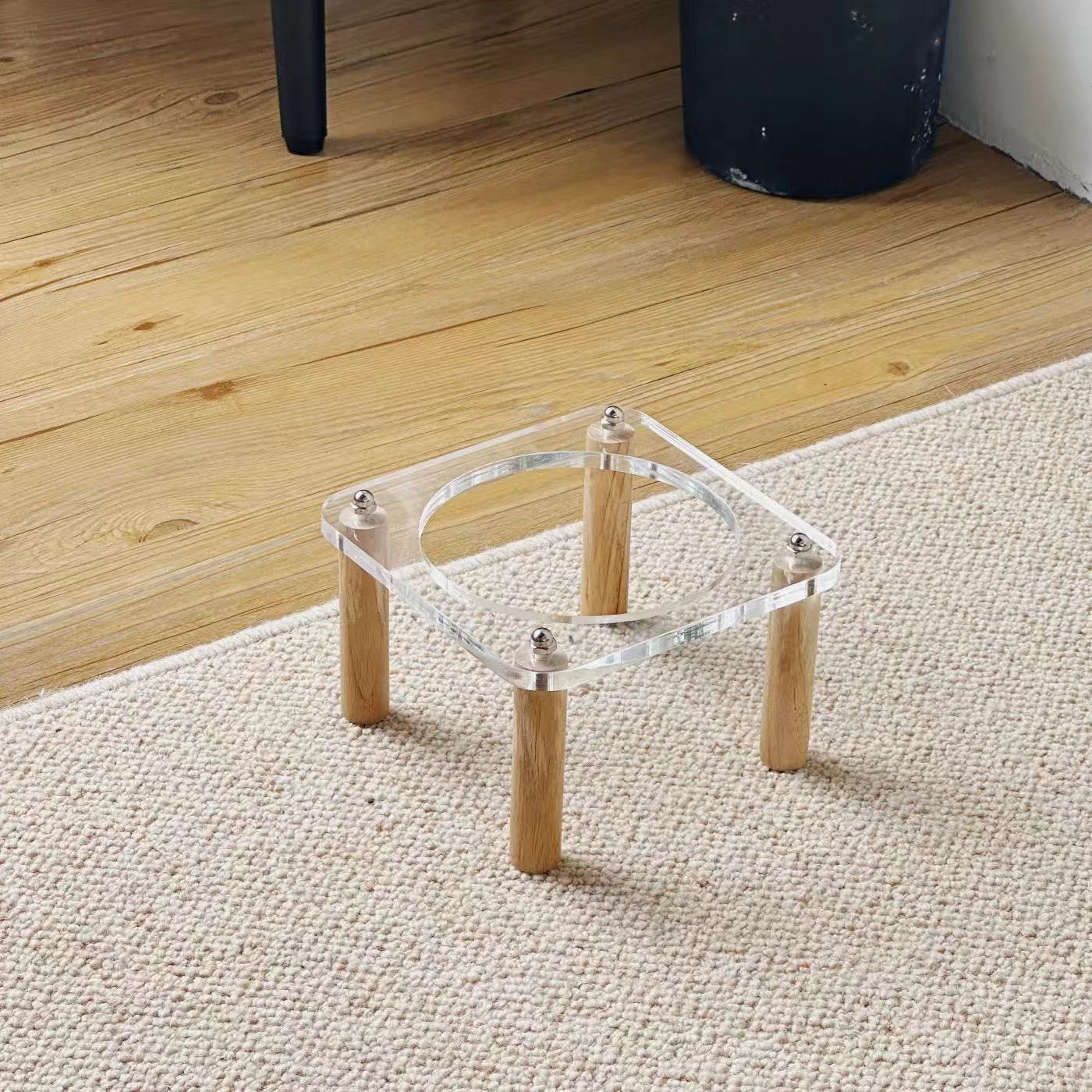 High-Leg Anti-Tip Ceramic Double Bowl for Cats & Dogs