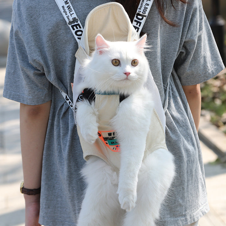 Transparent Large-Capacity Portable Pet Backpack for Cats and Small Dogs