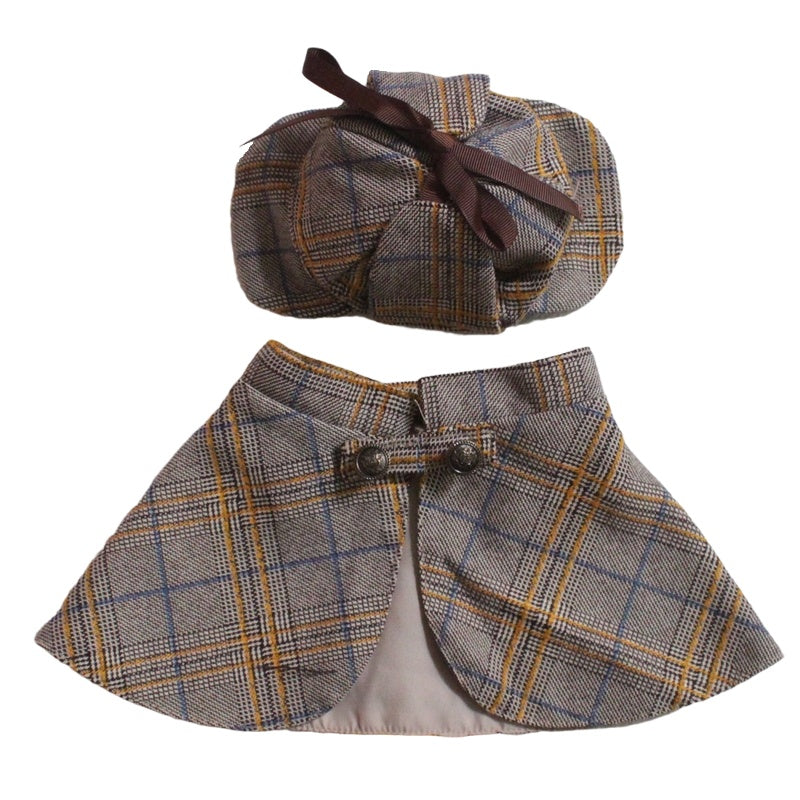 Detective Cloak & Hat Costume for Cats & Dogs