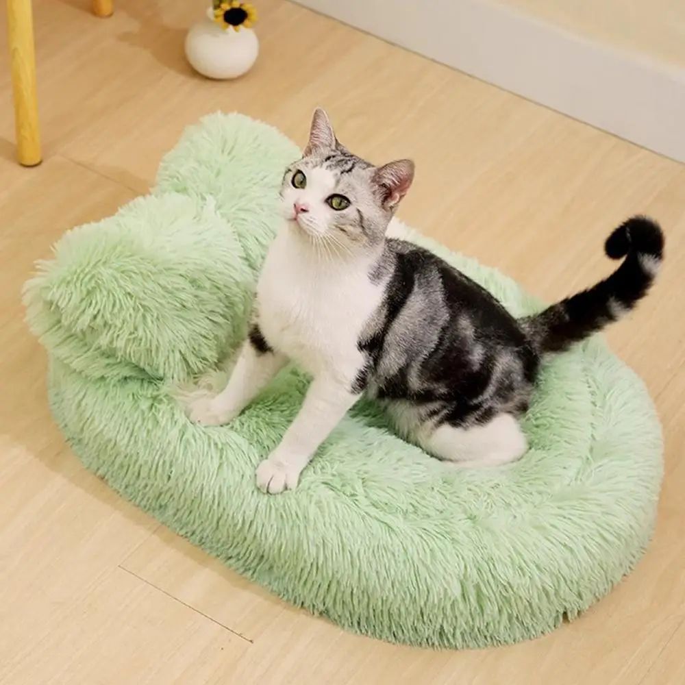 Fluffy Anti-Slip Pet Cave Bed for Small Dogs & Cats