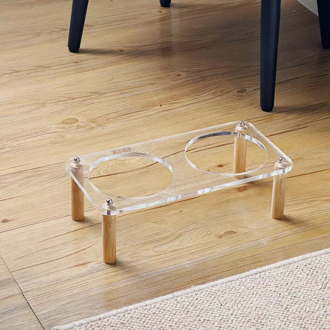 High-Leg Anti-Tip Ceramic Double Bowl for Cats & Dogs