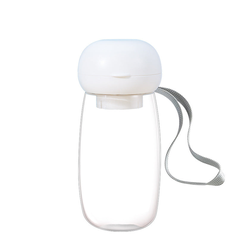 Portable Pet Water Bottle with Bowl and Lanyard for Cats & Dogs