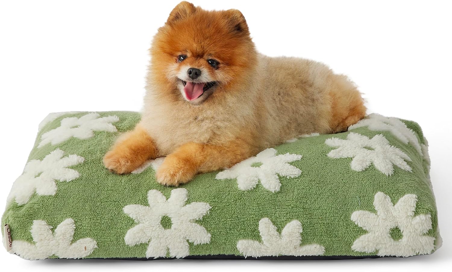 Large Shredded Foam Dog Bed with Removable Cover, Anti-Slip