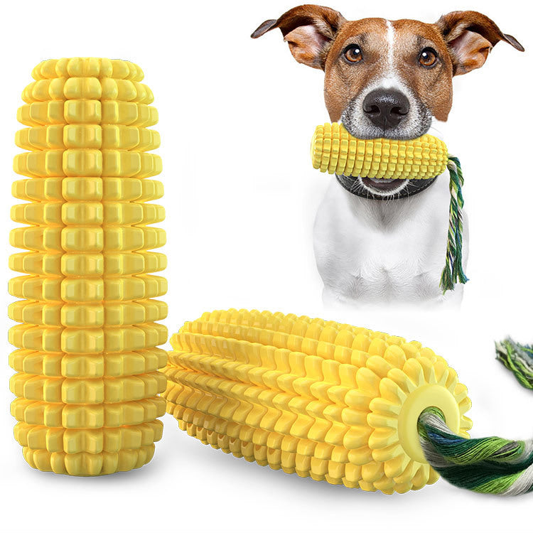 Corn-Shaped Bite-Resistant Squeaky Dog Toy