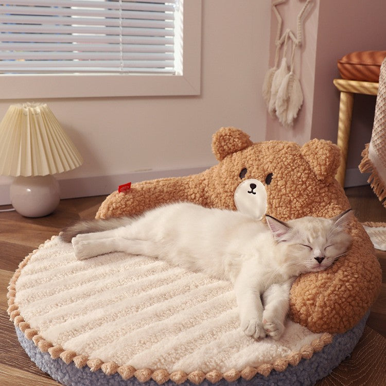 Winter Cat Sleeping Nest Pet Bed