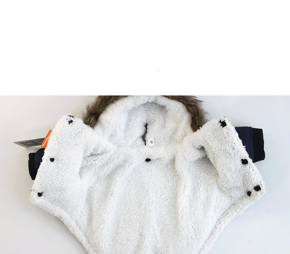 Warm Pet Coat with Traction Rope for Outdoor Adventures