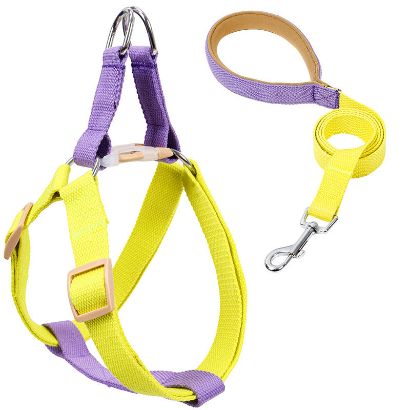 Vest-Style Dog Leash with Colorful Drawstring for Safe Walking