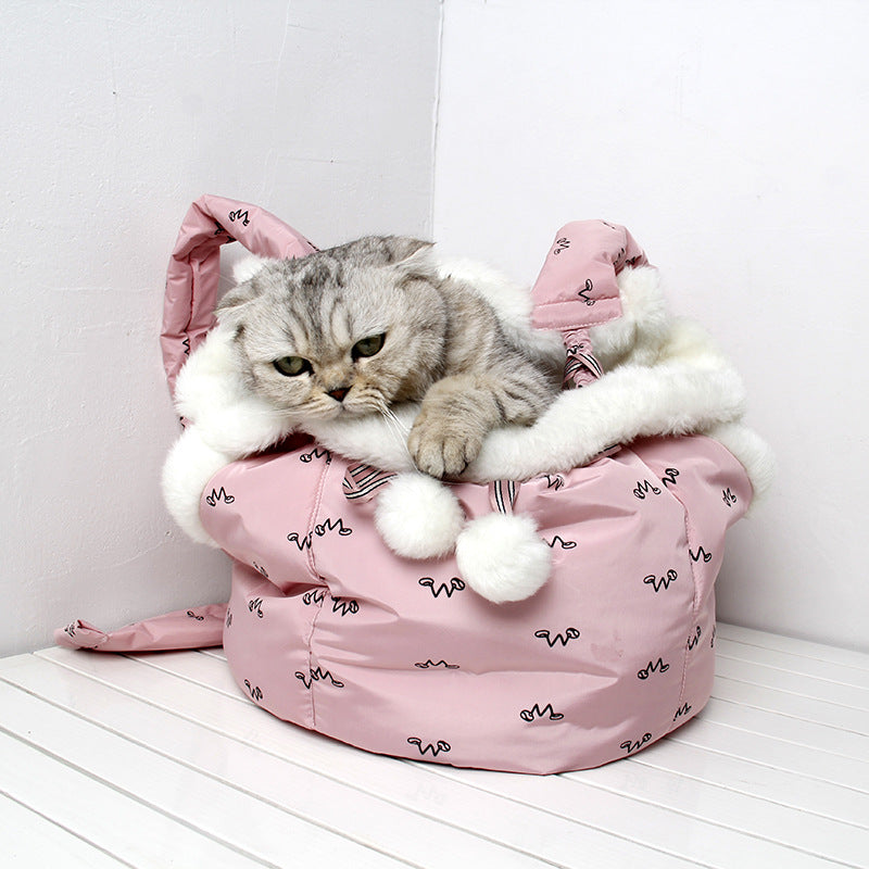 Outdoor and Travel Pet Carrier Backpack Suitable for Winter Use
