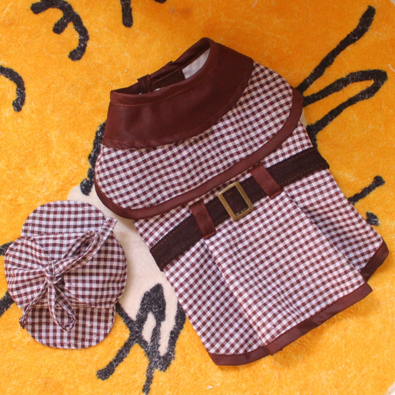 Detective Cloak & Hat Costume for Cats & Dogs