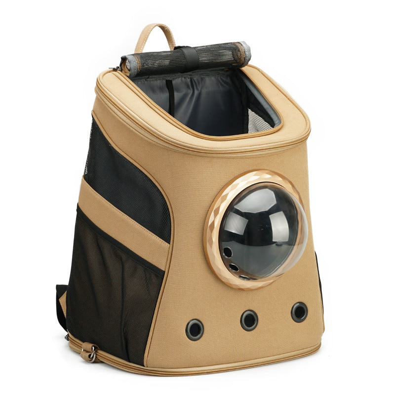 Backpack-Style Portable Carrier for Medium-Sized Cats and Dogs