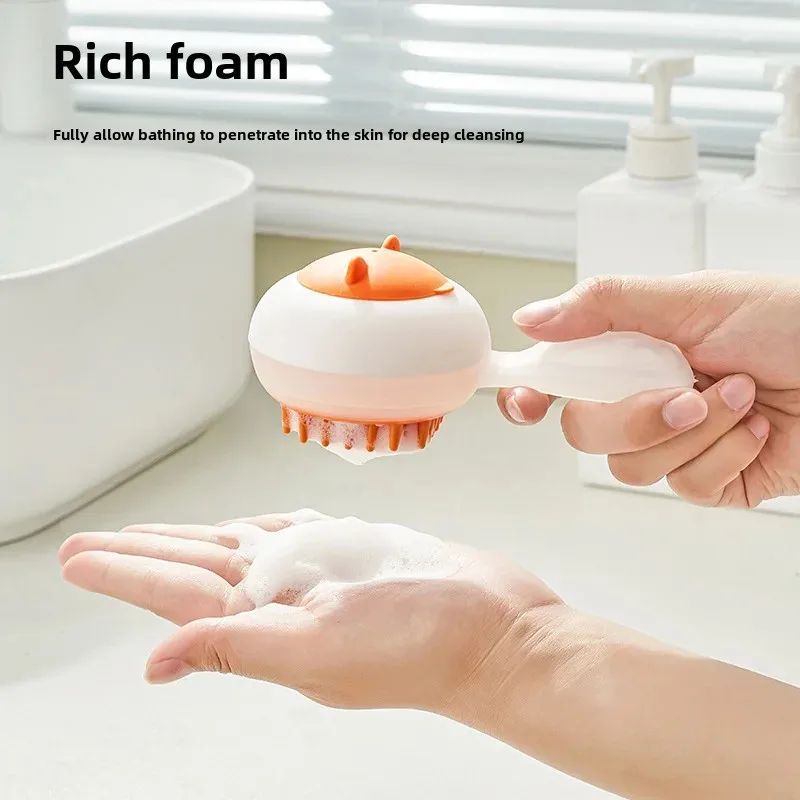 Automatic Dual-Purpose Pet Bath Brush for Cats and Dogs