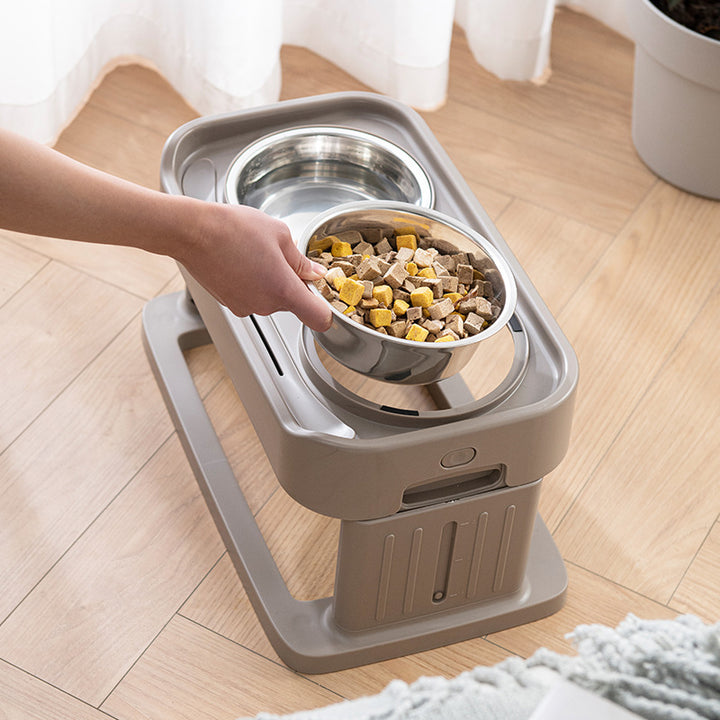 Adjustable Stainless Steel Pet Feeding Bowl Set