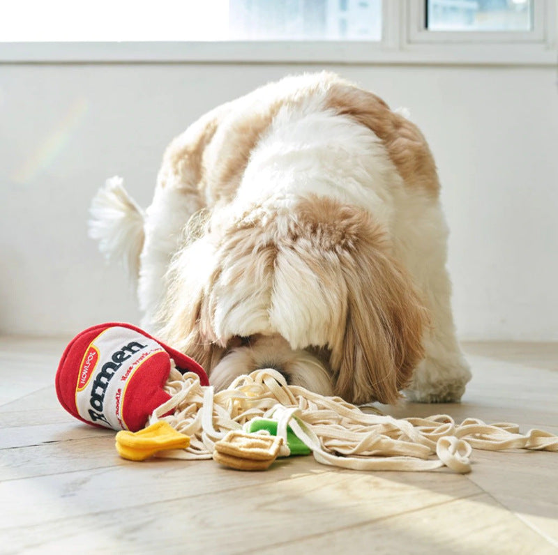 Ramen-Scented Food-Dispensing Interactive Pet Toy