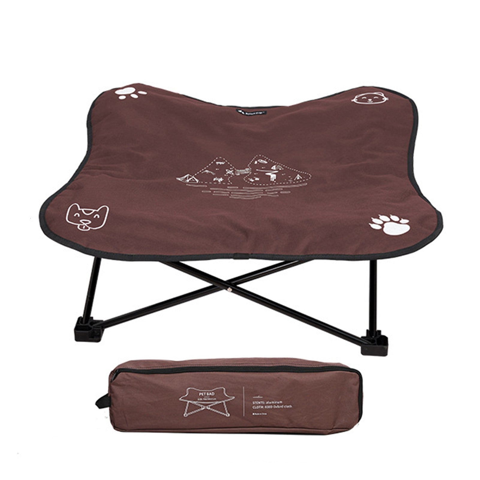 Outdoor Foldable Pet Bed with Detachable Washable Cover