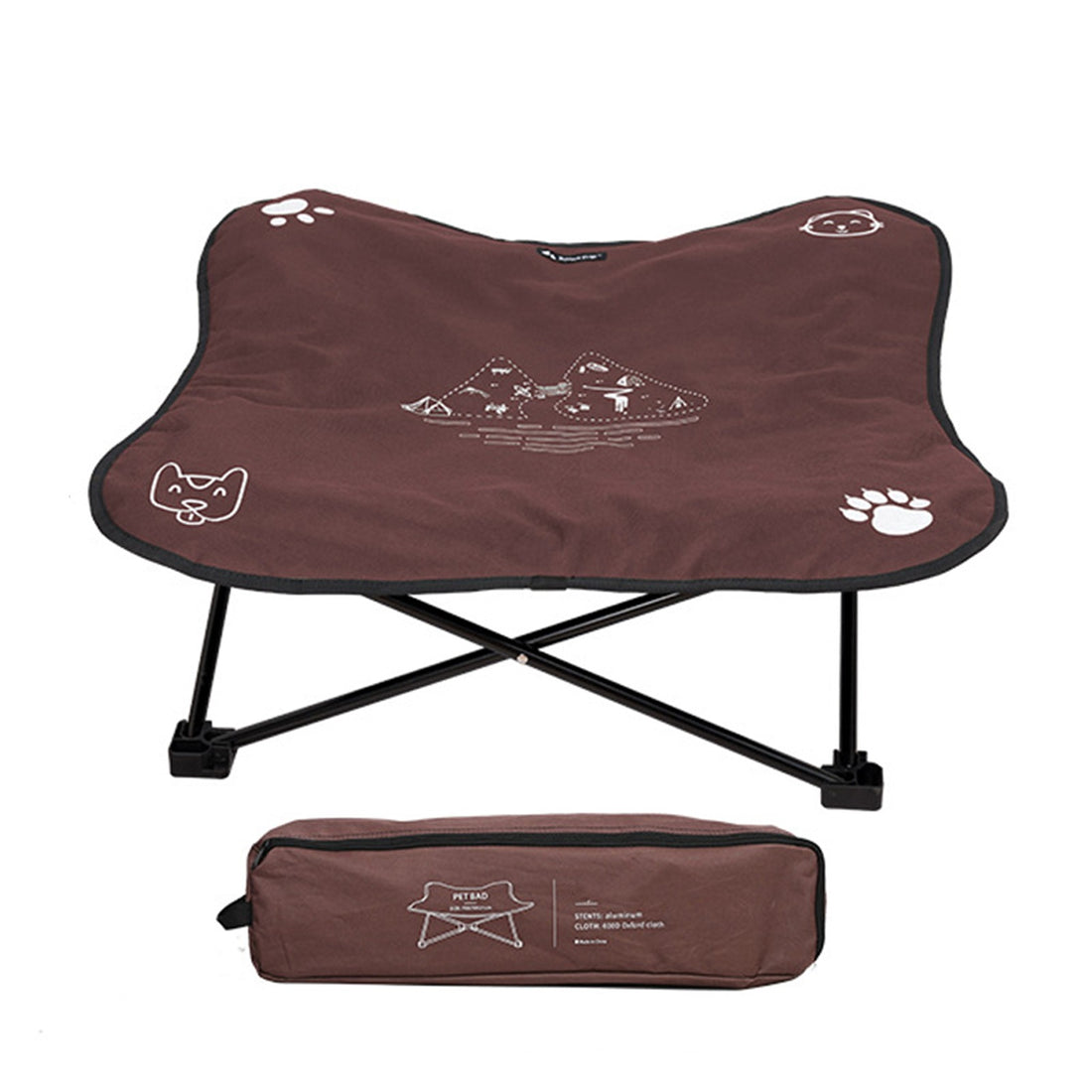 Outdoor Foldable Pet Bed with Detachable Washable Cover