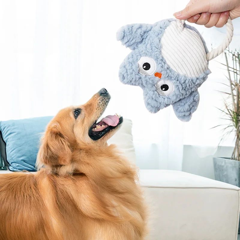 Plush Animal-Shaped Bite-Resistant Squeaky Dog Toy