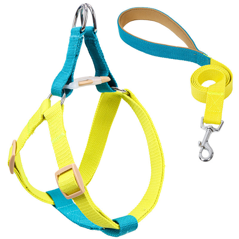 Vest-Style Dog Leash with Colorful Drawstring for Safe Walking