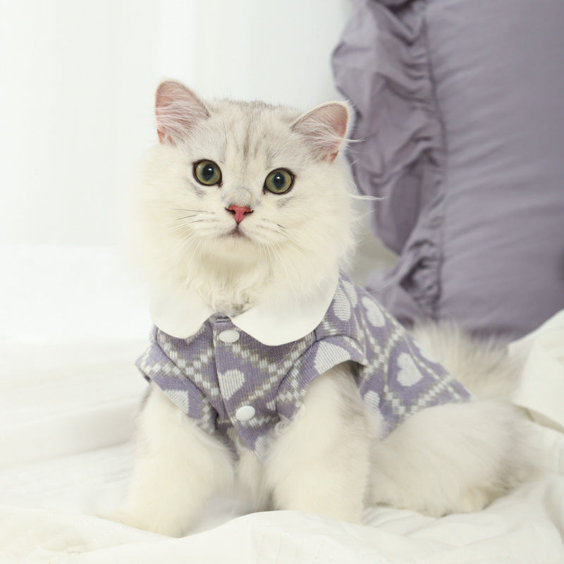 Lightweight Summer Cat Clothes Preventing Lint and Keeping Cool