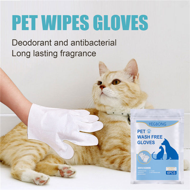 No-Bath Cat Grooming Non-Woven Gloves