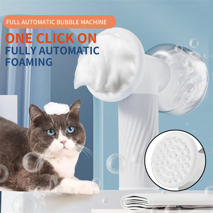 Automatic Foaming Pet Shampoo Brush with Soap Dispenser for Dogs Cats