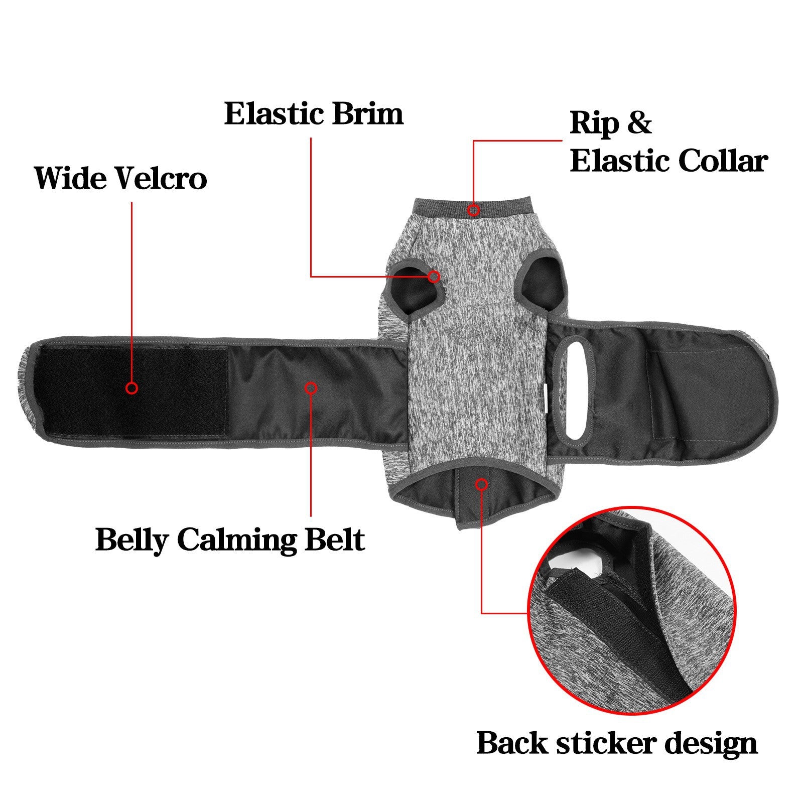 Adjustable Calming Vest for Cats Reducing Anxiety and Stress