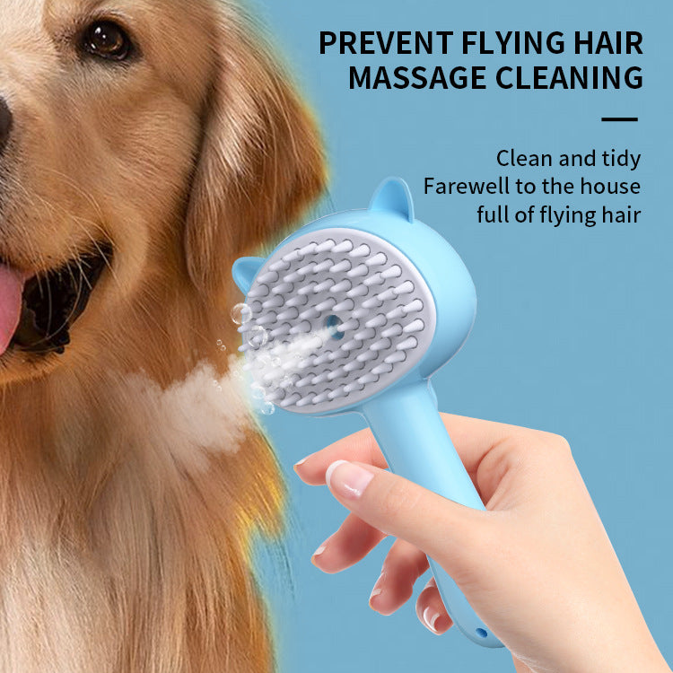 Rechargeable Mist Cat Grooming Brush Self Cleaning Slicker for Pets