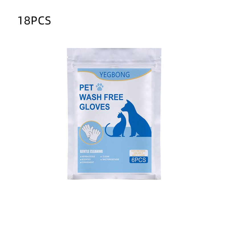 No-Bath Cat Grooming Non-Woven Gloves